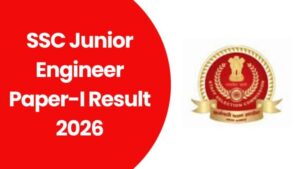 SSC Jr Engineer Paper-I Result 2026